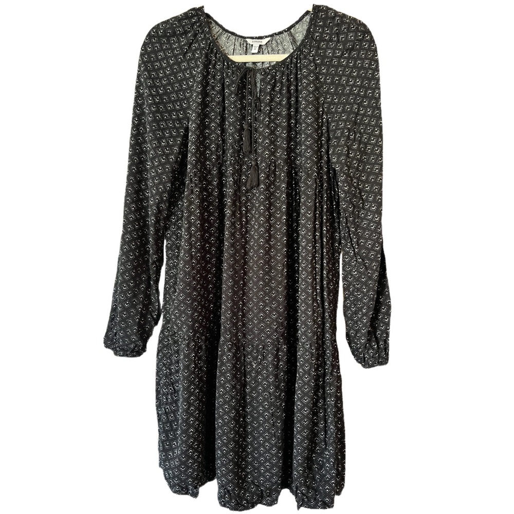 Sonoma black and white printed tunic/dress size M